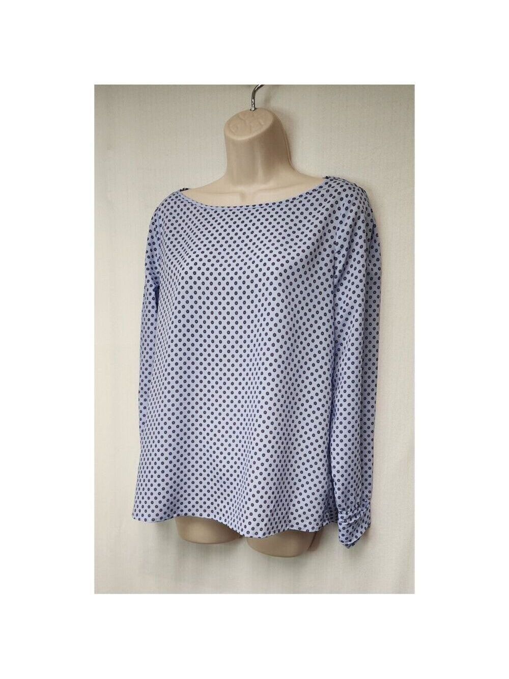 Banana Republic Women Long Sleeve Multicolor Blue Floral Blouse Shirt Size M - Picture 3 of 6